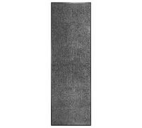 vidaXL Paillasson lavable Tapis d'entrée antidérapant Anthracite 60x180 cm Intérieur et extérieur