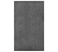 vidaXL Paillasson lavable – Tapis d'entrée intérieur/extérieur antidérapant anthracite 90x150 cm