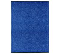 Vidaxl Paillasson Lavable Bleu 90x120 Cm