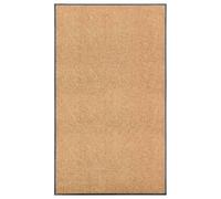 vidaXL Paillasson lavable Tapis d'entrée antidérapant crème intérieur/extérieur 90x150 cm