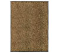 Vidaxl Paillasson Lavable Marron 90x120 Cm