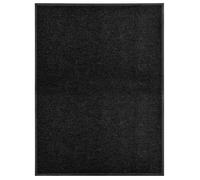 vidaXL Paillasson lavable intérieur/extérieur antidérapant Noir 90x120 cm