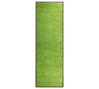 vidaXL Paillasson Lavable Tapis de Couloir Paillasson d'Entrée Tapis de Porte Tapis de Bienvenue Intérieur Extérieur Antidérapant Vert 60x180 cm