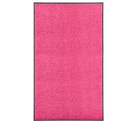 vidaXL Paillasson Lavable Tapis de Couloir Paillasson d'Entrée Tapis de Porte Tapis de Bienvenue Intérieur Extérieur Antidérapant Rose 90x150 cm