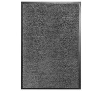 vidaXL Paillasson Lavable Tapis de Couloir Paillasson d'Entrée Tapis de Porte Tapis de Bienvenue Intérieur Extérieur Antidérapant Anthracite 40x60 cm