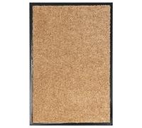 vidaXL Paillasson lavable antidérapant Intérieur/Extérieur Crème 40x60 cm