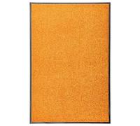 vidaXL Paillasson Lavable Tapis de Couloir Paillasson d'Entrée Tapis de Porte Tapis de Bienvenue Intérieur Extérieur Antidérapant Orange 60x90 cm