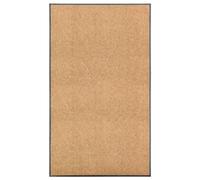 vidaXL Paillasson Lavable Tapis de Couloir Paillasson d'Entrée Tapis de Porte Tapis de Bienvenue Intérieur Extérieur Antidérapant Crème 90x150 cm