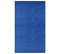 vidaXL Paillasson Lavable Tapis de Couloir Paillasson d'Entrée Tapis de Porte Tapis de Bienvenue Intérieur Extérieur Antidérapant Bleu 90x150 cm