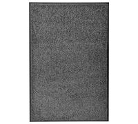 vidaXL Paillasson Lavable Tapis de Couloir Paillasson d'Entrée Tapis de Porte Tapis de Bienvenue Intérieur Extérieur Antidérapant Anthracite 60x90 cm