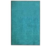 vidaXL Paillasson Lavable Tapis de Couloir Paillasson d'Entrée Tapis de Porte Tapis de Bienvenue Intérieur Extérieur Antidérapant Cyan 120x180 cm