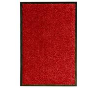 vidaXL Paillasson Lavable Tapis de Couloir Paillasson d'Entrée Tapis de Porte Tapis de Bienvenue Intérieur Extérieur Antidérapant Rouge 40x60 cm