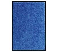 vidaXL Paillasson Lavable Tapis de Couloir Paillasson d'Entrée Tapis de Porte Tapis de Bienvenue Intérieur Extérieur Antidérapant Bleu 40x60 cm