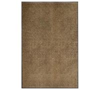 vidaXL Paillasson Lavable Tapis de Couloir Paillasson d'Entrée Tapis de Porte Tapis de Bienvenue Intérieur Extérieur Antidérapant Marron 120x180 cm