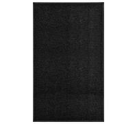 vidaXL Paillasson Lavable Tapis de Couloir Paillasson d'Entrée Tapis de Porte Tapis de Bienvenue Intérieur Extérieur Antidérapant Noir 90x150 cm