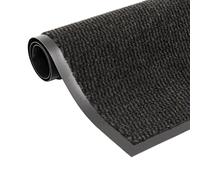 vidaXL Paillasson rectangulaire antidérapant anti-poussière 80x120 cm Noir