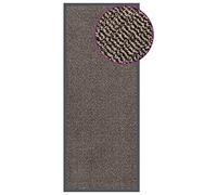 vidaXL Paillasson Touffeté Antidérapant Tapis de Porte Paillasson de Bienvenue Tapis de Sol Entrée Vestiaire Intérieur 60x150 cm Marron Foncé