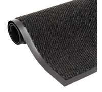 vidaXL Paillasson Touffeté Antidérapant Tapis de Porte Paillasson de Bienvenue Tapis de Sol Entrée Vestiaire Intérieur 60x150 cm Noir
