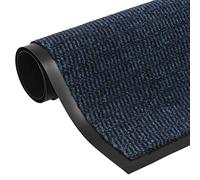 vidaXL Paillasson Touffeté Antidérapant Tapis de Porte Paillasson de Bienvenue Tapis de Sol Entrée Vestiaire Intérieur 60x150 cm Bleu