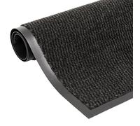 vidaXL Paillasson Touffeté Antidérapant Tapis de Porte Paillasson de Bienvenue Tapis de Sol Entrée Vestiaire Intérieur 60x180 cm Noir