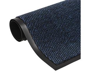 vidaXL Paillasson Touffeté Antidérapant Tapis de Porte Paillasson de Bienvenue Tapis de Sol Entrée Vestiaire Intérieur 60x150 cm Bleu