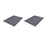 Vidaxl Paillassons 2 Pcs Pvc Gris 90x60 Cm