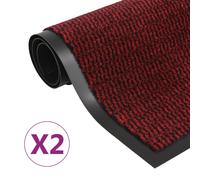 Vidaxl Paillassons Rectangulaires 2 Pcs 60 X 90 Cm Rouge