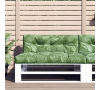 vidaXL Palletkussens 2 st stof bladpatroon360752 Vert G