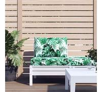 Vidaxl Coussins De Palette 2 Pcs Motif De Feuilles Tissu