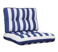 vidaXL Palletkussens 2 st stof gestreept wit en blauw360660 Multicolore G