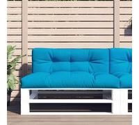 vidaXL Coussins de palette lot de 2 bleu tissu