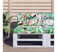vidaXL Coussins de palette Lot de 2 Multicolore en tissu pour salon et jardin
