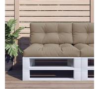 vidaXL Palletkussens 2 st stof taupe360719 Taupe G