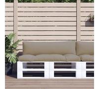 Vidaxl Coussins De Palette Lot De 2 Taupe Tissu