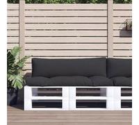 vidaXL Palletkussens 2 st stof zwart360929 G