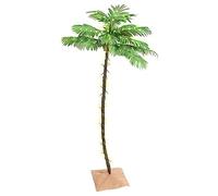 vidaXL Palmier à LED 96 LED Décoration de Fête Ornement de Vacances Décoration de Jardin Salle de Séjour Intérieur Blanc Chaud 180 cm