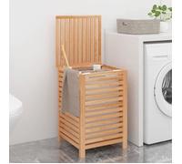 vidaXL Panier à linge 45x45x65 cm Bois massif de noyer 350353