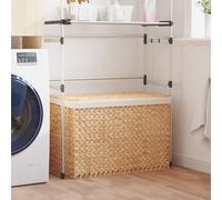 vidaXL Panier à linge avec 3 sections 75x42,5x52 cm hyacinthe d'eau Multicolore