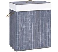 vidaXL Panier à linge avec une seule section bambou gris 83 L 320756