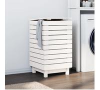 vidaXL Panier à linge blanc 44x44x76 cm bois massif de pin 832322