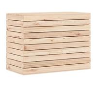 vidaXL Panier à Linge, Corbeille à Linge avec Rangement, Poubelle à Vêtements avec Couvercle, Coffre à Linge Buanderie, Bois Massif de Pin