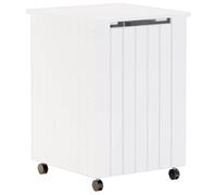 PANIER À LINGE ET ROULETTES RANA 45X45X64 CM BOIS MASSIF DE PIN