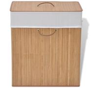 vidaXL Panier à linge rectangulaire Bambou Naturel