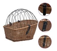 vidaXL Panier arrière de vélo avec couvercle 55x31x36 cm Saule naturel