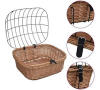 vidaXL Panier avant de vélo avec couvercle 50x45x35 cm Saule naturel