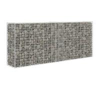 vidaXL Panier de Gabion Acier Galvanisé Argenté 85x30x200 cm Clôture de Jardin 142359