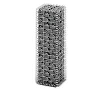 vidaXL Panier de gabion Base pour mur 100 x 30 x 30 cm Fil galvanisé avec couvercle