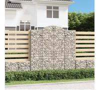 Vidaxl Panier De Gabions Arqué 200x50x200/220 Cm Fer Galvanisé