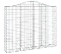 vidaXL Panier de gabion arqué 200×30×160/180 cm fer galvanisé