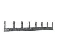 vidaXL Panier de gabion en U 860x20x150 cm Fer avec 8 poteaux 151288